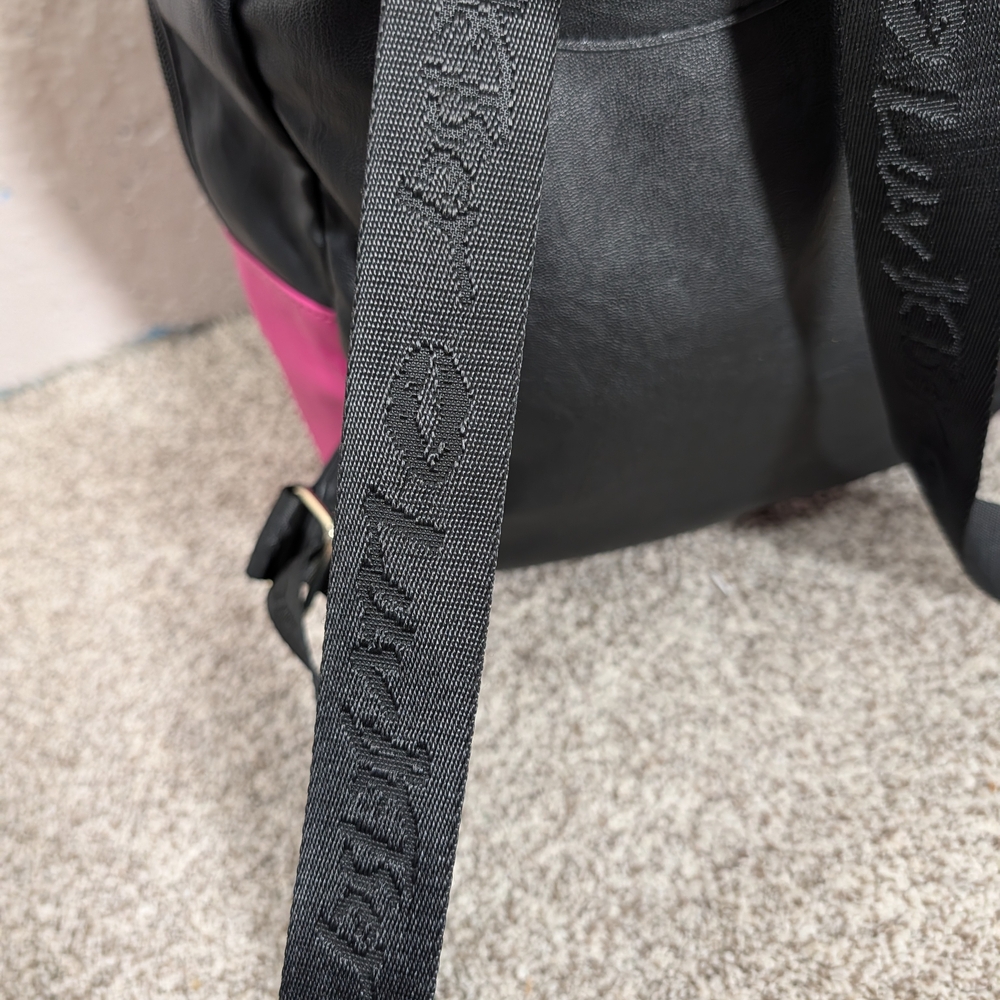 Luv Betsey Johnson Bow Backpack Pink Quilted Coquette Vegan Leather - Picture 14 of 16